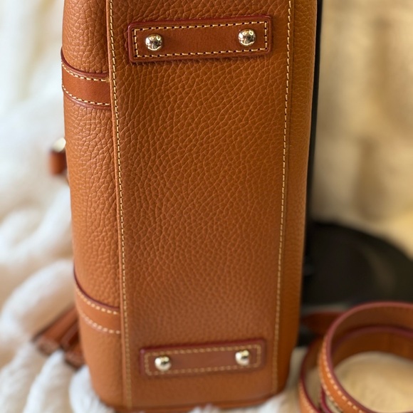 Dooney & Bourke Caramel Leather Satchel - Picture 7 of 11